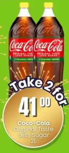 Super Save Coco-Cola Original Taste Less Sugar offer