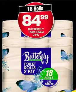 Choppies BUTTERFLY Toilet Tissue 2-Ply offer