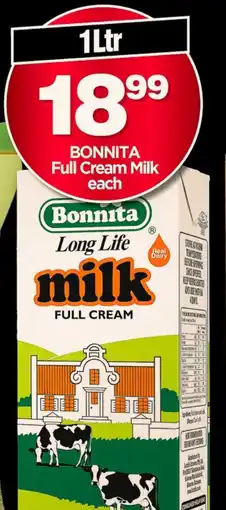 Choppies BONNITA Full Cream Milk offer