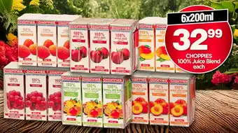 Choppies CHOPPIES 100% Juice Blend offer