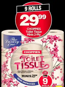 Choppies CHOPPIES Toilet Tissue Minis 2-Ply offer