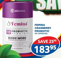 Link Pharmacy Femina cranberry probiotic offer