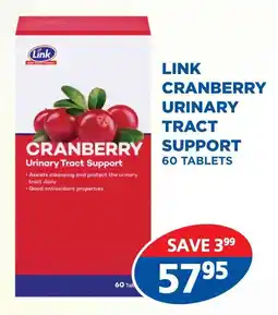 Link Pharmacy Link Cranberry Urinary Tract Support offer
