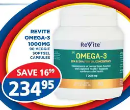 Link Pharmacy Revite omega-3 1000mg 90 veggie softgel capsules offer