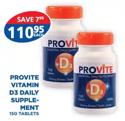 Link Pharmacy Provite vitamin d3 daily supplement offer