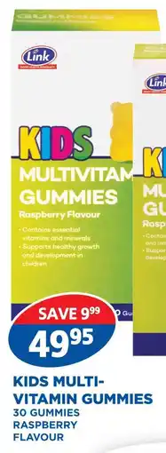 Link Pharmacy Link kids multi-vitamin gummies offer