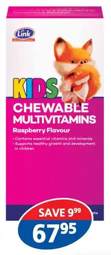 Link Pharmacy Link kids chewable multivitamins offer