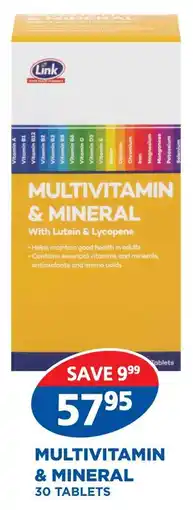 Link Pharmacy Link multivitamin & mineral offer