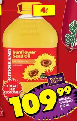 Shoprite Ritebrand sunflower seed oil offer