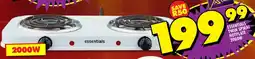 Shoprite Essentials twin spiral hotplate 2000w offer