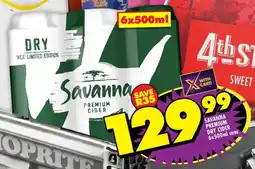 Shoprite Savanna premium dry cider cans offer