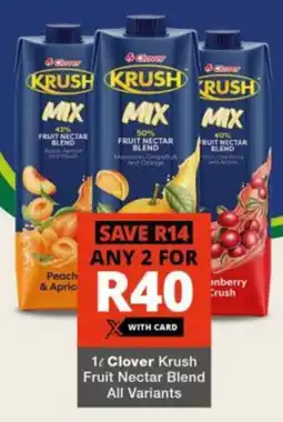 Checkers Hyper Clover Krush Fruit Nectar Blend All Variants offer