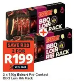 Checkers Eskort Pre-Cooked BBQ Loin Rib Rack offer