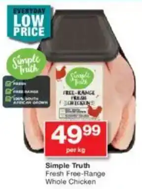 Checkers Simple Truth Fresh Free-Range Whole Chicken offer