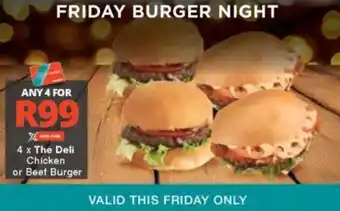 Checkers The Deli Chicken or Beef Burger offer