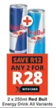 Checkers Red Bull Energy Drink All Variants offer