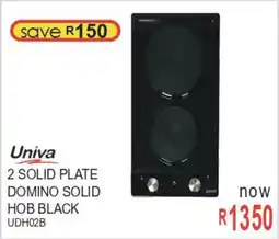 Furn 4 U Univa 2 solid plate domino solid hob black offer