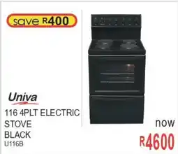 Furn 4 U Univa 4plt electric stove black offer