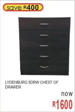 Furn 4 U Lydenburg 5drw chest of drawer offer