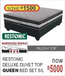 Furn 4 U Restonic deluxe duvet top queen bed set offer
