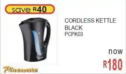 Furn 4 U Pineware Cordless kettle black offer
