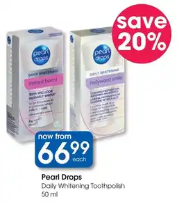 Clicks Pearl Drops Daily Whitening Toothpolish offer