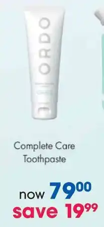 Clicks ORDO Complete Care Toothpaste offer