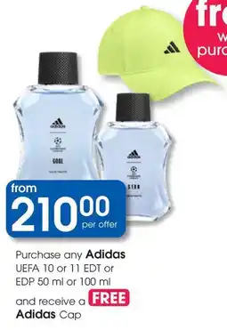 Clicks Adidas UEFA 10 or 11 EDT or EDP offer