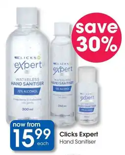 Clicks Clicks Expert Hand Sanitiser offer