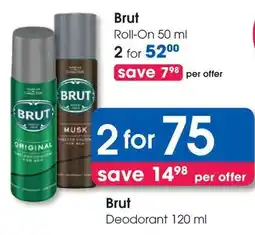 Clicks Brut Deodorant offer