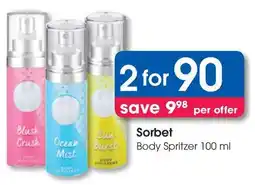 Clicks Sorbet Body Spritzer offer