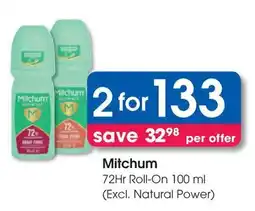 Clicks Mitchum 72Hr Roll-On offer