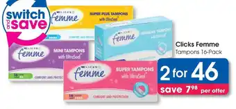 Clicks Clicks Femme Tampons offer