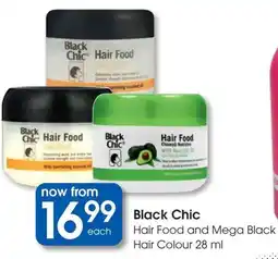 Clicks Black Chic Hair Food and Mega Black Hair Colour offer