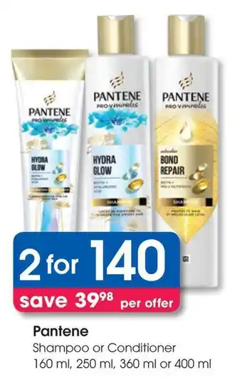 Clicks Pantene Shampoo or Conditioner offer