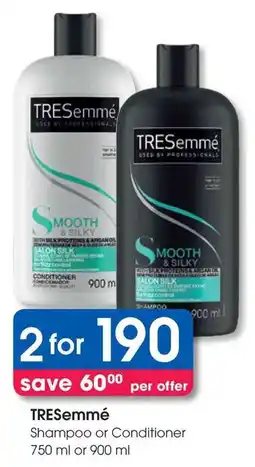 Clicks TRESemmé Shampoo or Conditioner offer