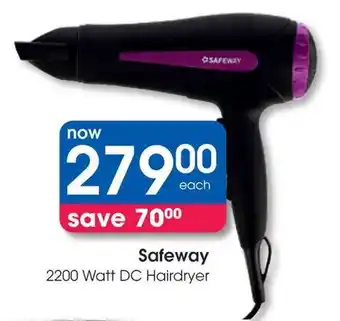 Clicks Safeway 2200 Watt DC Hairdryer offer