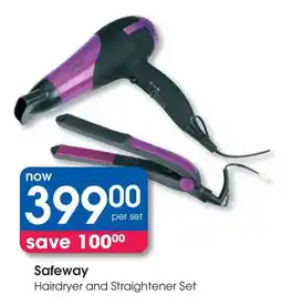 Clicks Safeway Hairdryer and Straightener Set offer