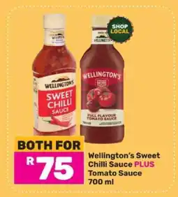 Game Wellington’s Sweet Chilli Sauce PLUS Tomato Sauce offer