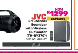 Game JVC 2.1 Channel Soundbar With Wireless Subwoofer TH-BY370 offer
