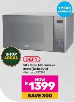 Game DEFY 30 L Solo Microwave Oven (DMO390) offer