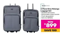 Game 2-Piece Grey Melange Luggage Set offer