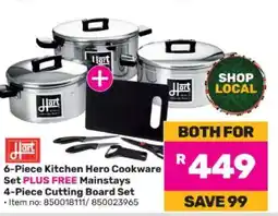 Game 6-Piece Kitchen Hero Cookware Set PLUS FREE Mainstays 4-Piece Cutting Board Set offer