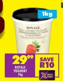 Shoprite ROYALE YOGHURT 1kg offer