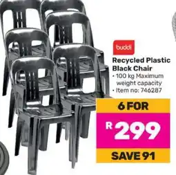 Game Recycled Plastic Black Chair offer