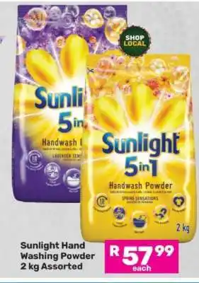 Game Sunlight Hand Washing Powder 2 kg Assorted offer