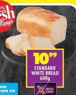 Shoprite STANDARD WHITE BREAD 600g offer