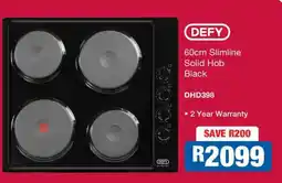 OK Furniture DEFY 60cm Slimline Solid Hob Black offer