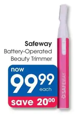 Clicks Safeway Battery-Operated Beauty Trimmer offer