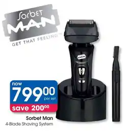 Clicks Sorbet Man 4-Blade Shaving System offer